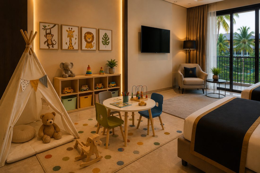 Speelhoek in de familiekamer