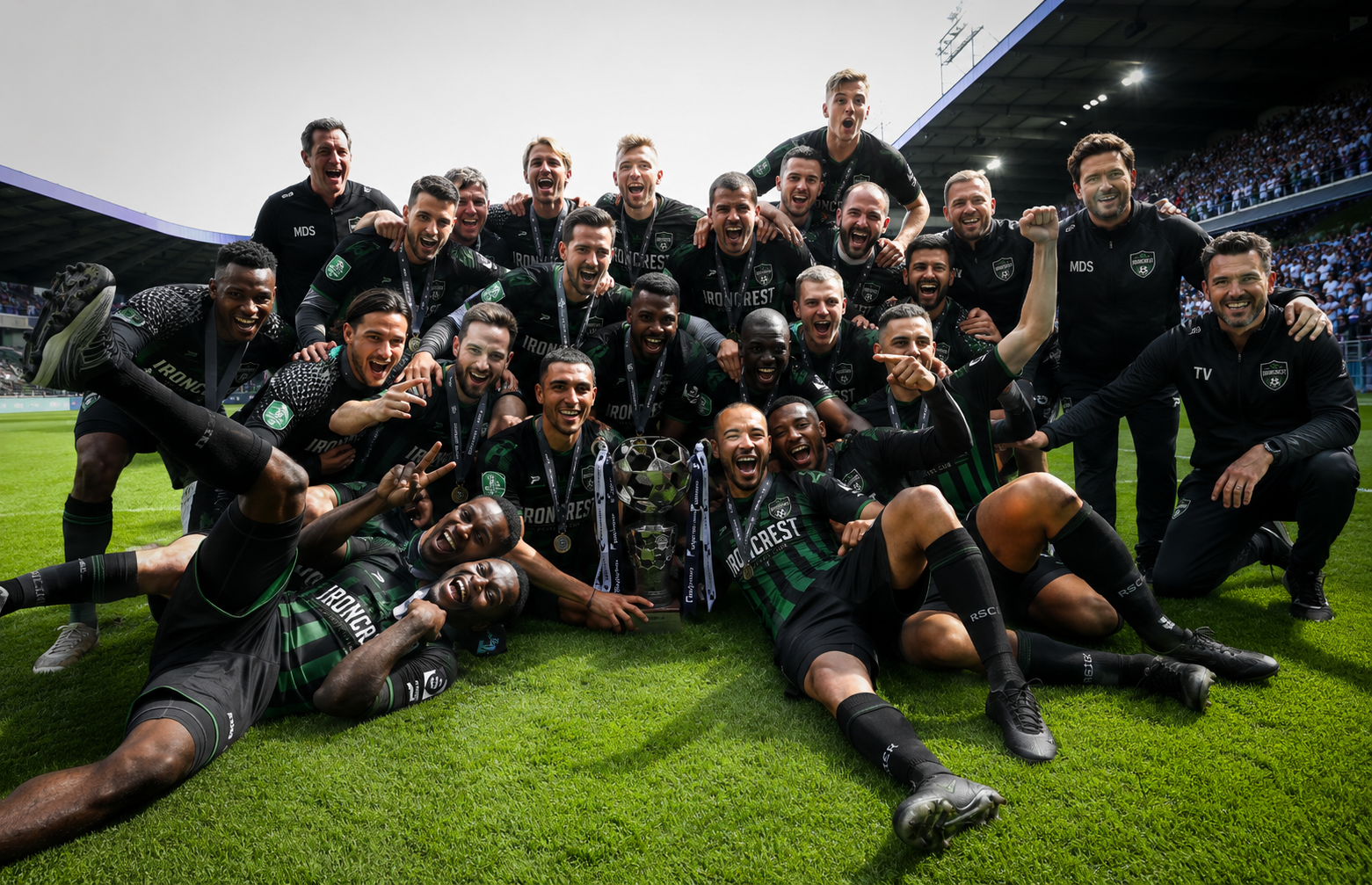 teamfoto op veld